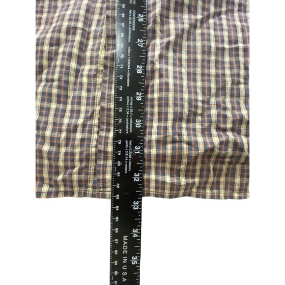 Vintage 1999 Rocawear 3XL Plaid Button Up Shirt Brown Embroidered Back Y2K R+ - Picture 10 of 15